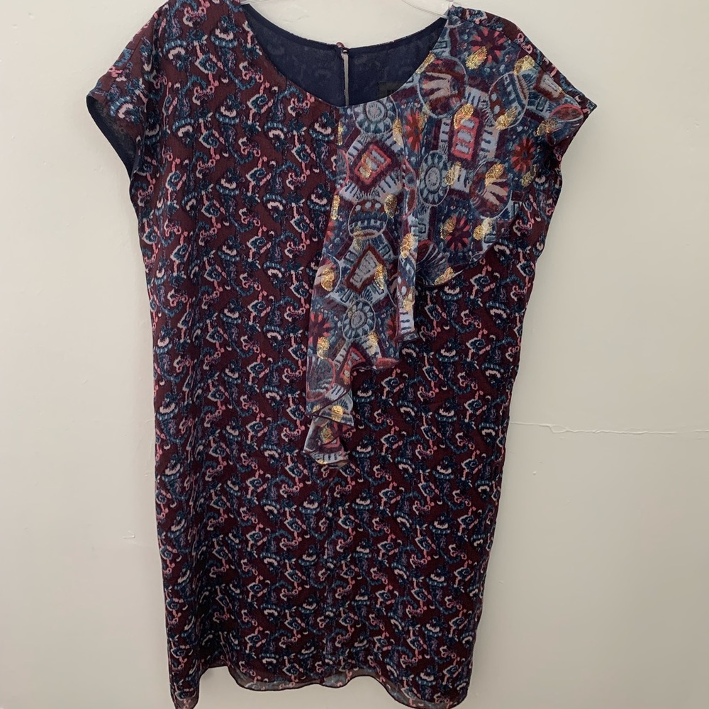 NWOT Anna Sui Multi Color Sleeveless Shift Dress
